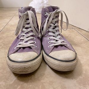 Light purple converse chuck taylor high top sizeM7